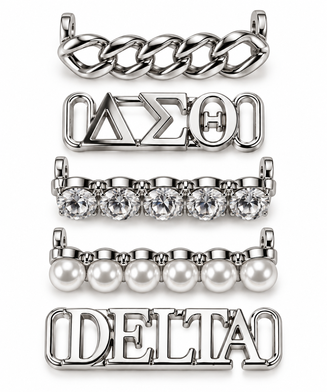 Silver DST Shoelace Charms