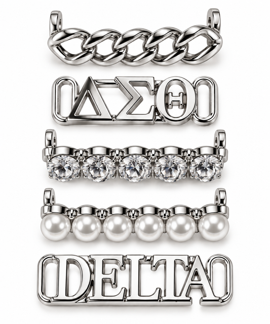 Silver DST Shoelace Charms